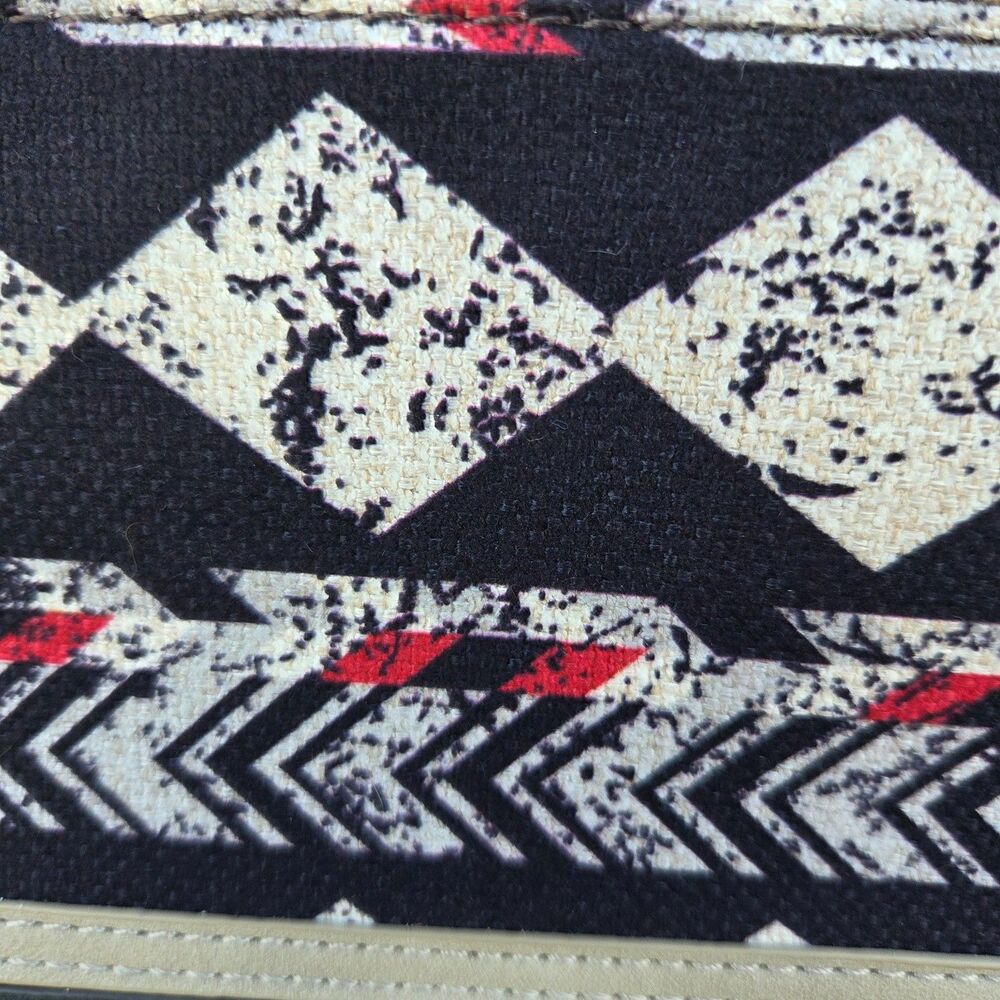 Montana West Aztec Canvas Tote Bag Western Boho Crossbody Black Red - Picture 5 of 8